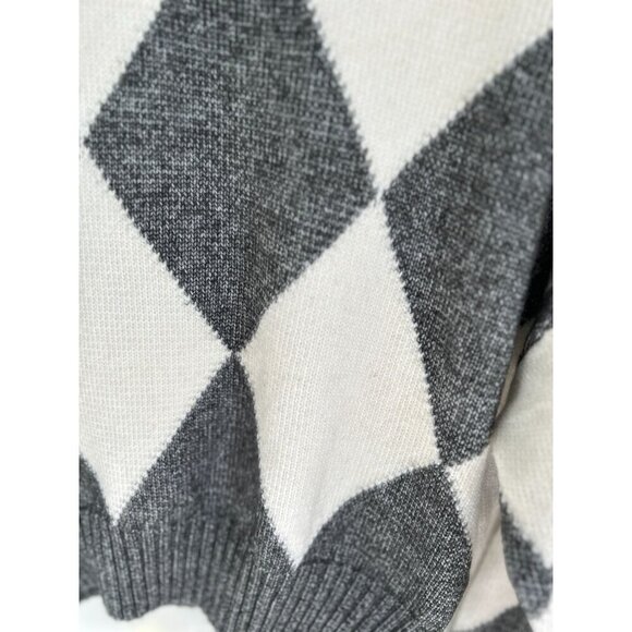 Pringle of Scotland/ H&M Argyle Knit Turtleneck Sweater Dress Wool Blend - Picture 10 of 11